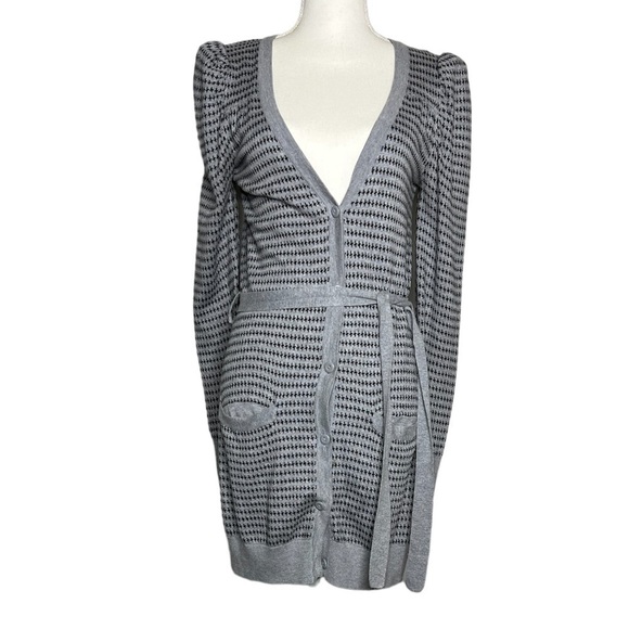 French Connection Houndstooth Cardigan Dress - Picture 1 of 8